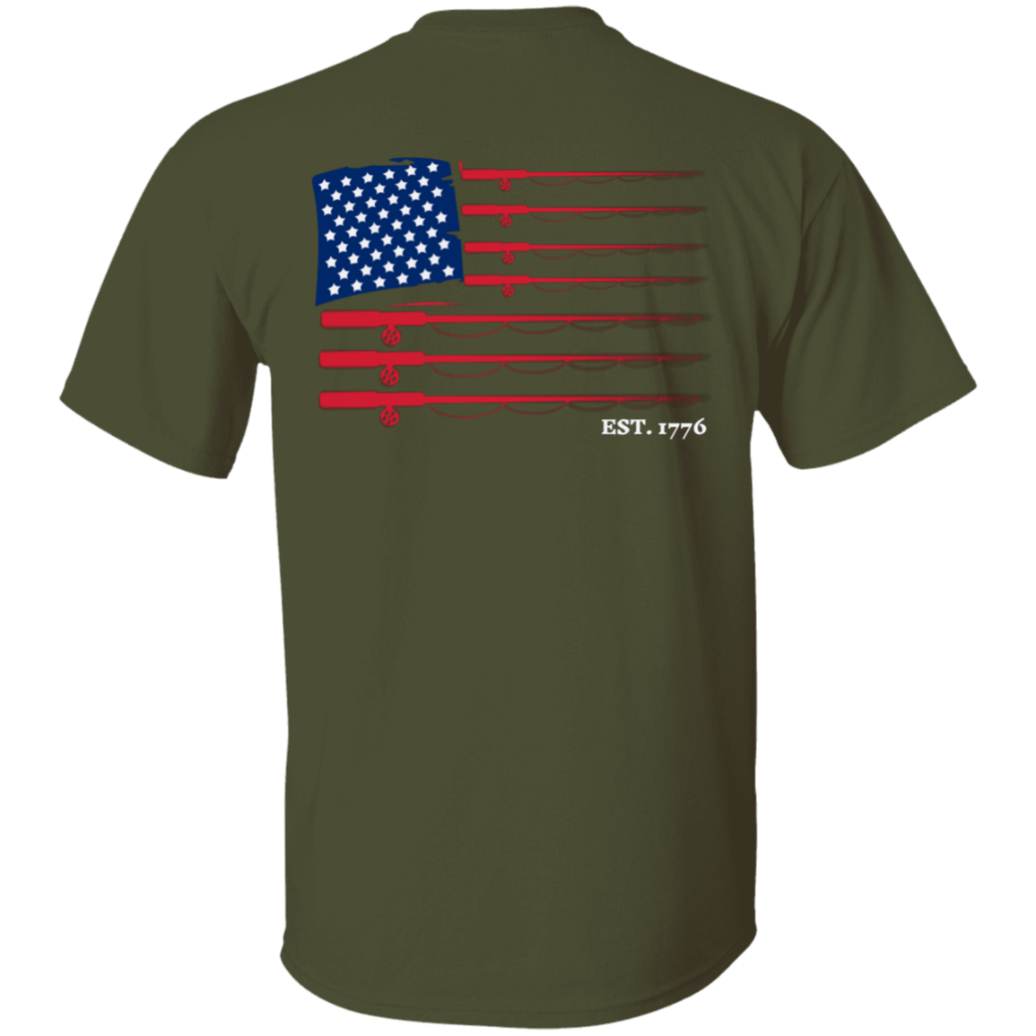 American Flag Fishing T-Shirt