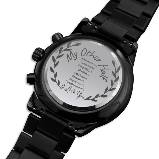 My Other Half - Black Chronograph Watch