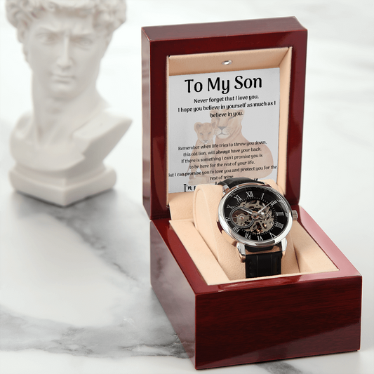 To My Son - Men's Openwork Watch