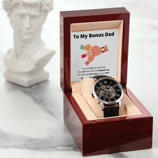 To My Bonus Dad - Openwork Watch