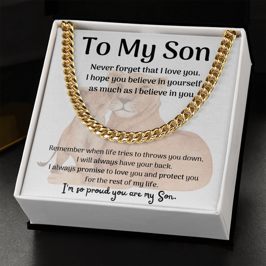 To My Son - Cuban Link Chain
