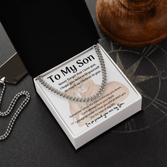 To My Son - Cuban Link Chain