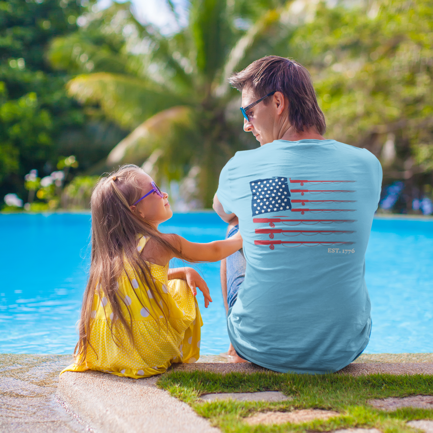 American Flag Fishing T-Shirt